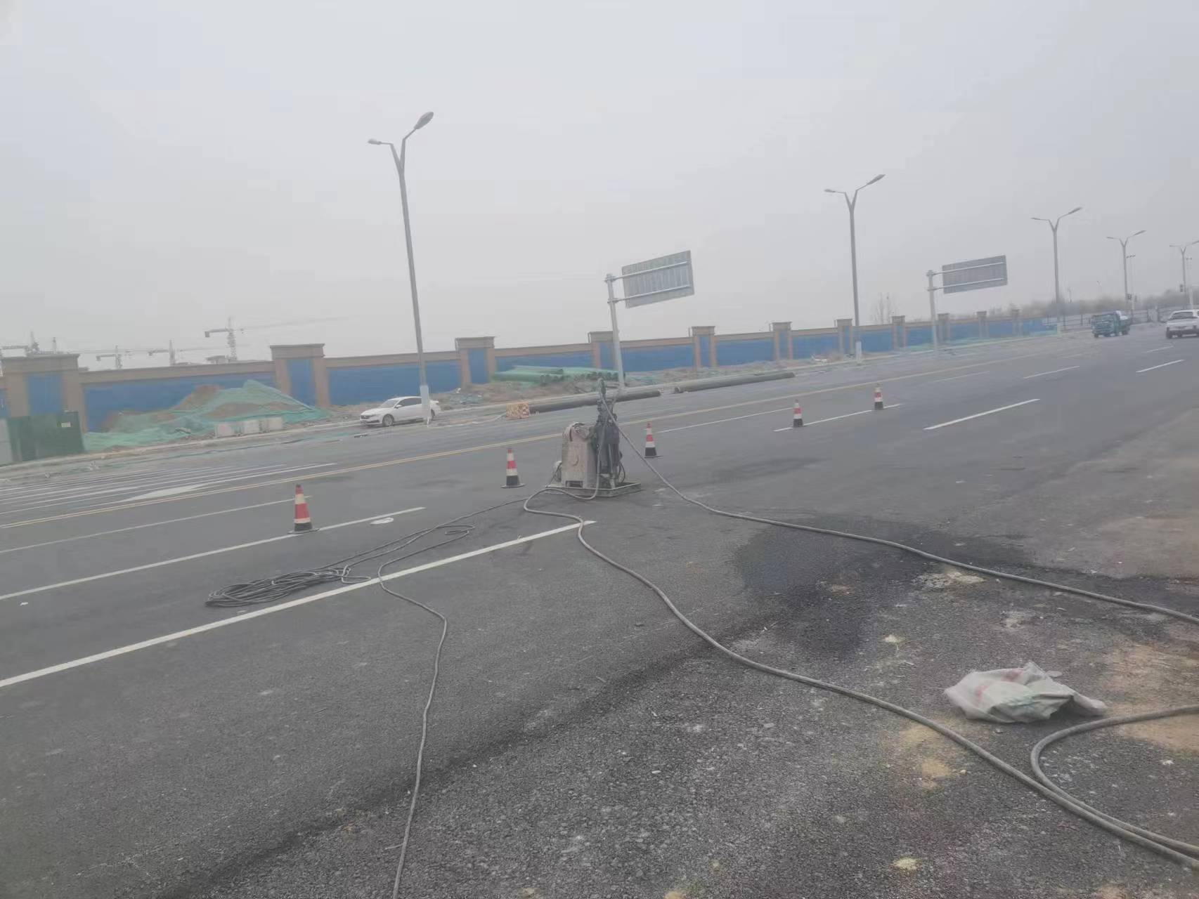 石碣镇马路注浆